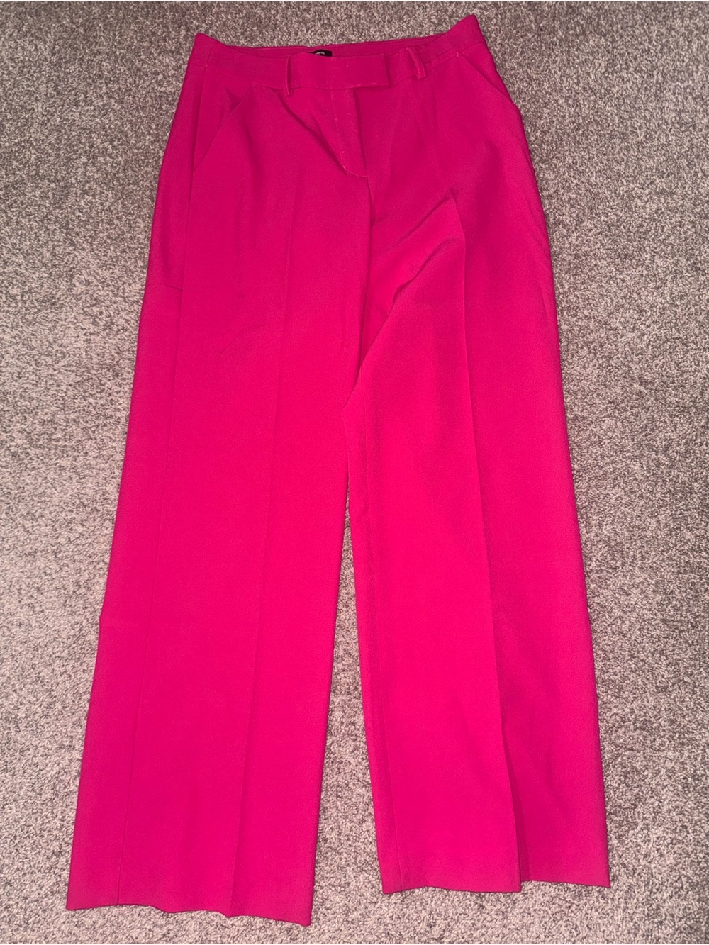 Express High-Waist Wide-Leg Women's Pants in Fuchsia